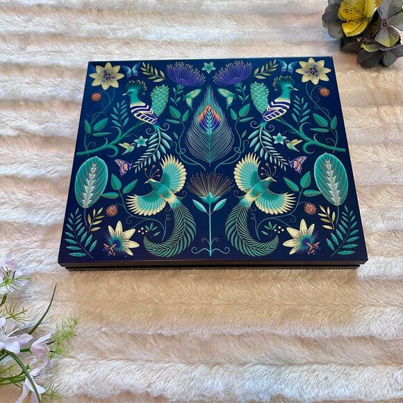 Marks and Spencer Exotic Peacock and Flowers Biscuit Tin - Picture 1 of 12